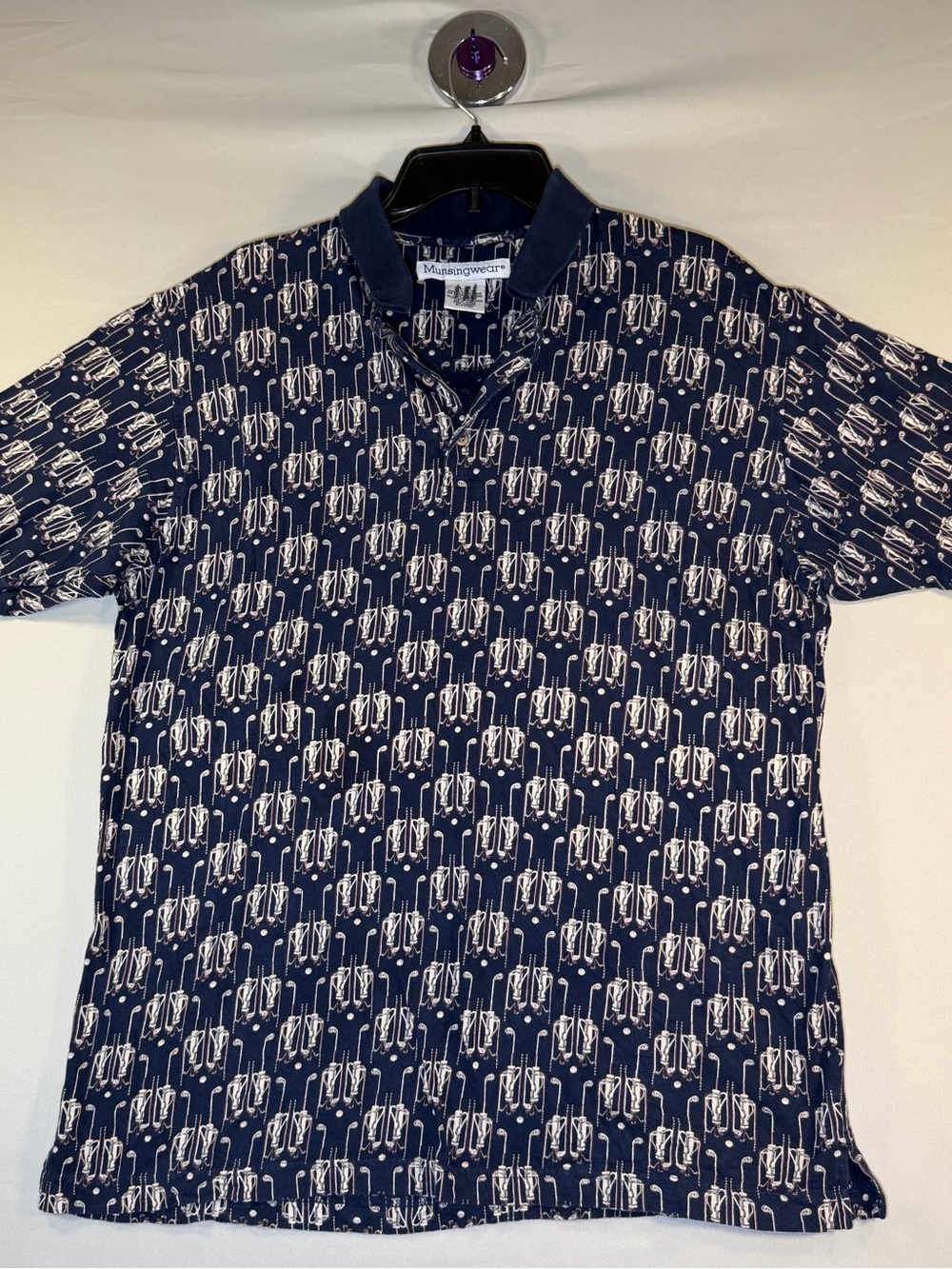 Masaiwear Navy Graphic Short-Sleeve Polo